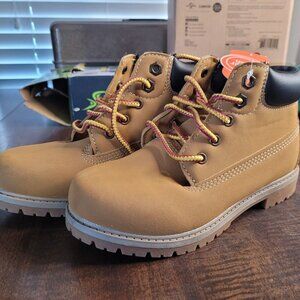 Wonder Nation Boys Tan Boots Lace Up Non Marking Outsole Size 1- NEW